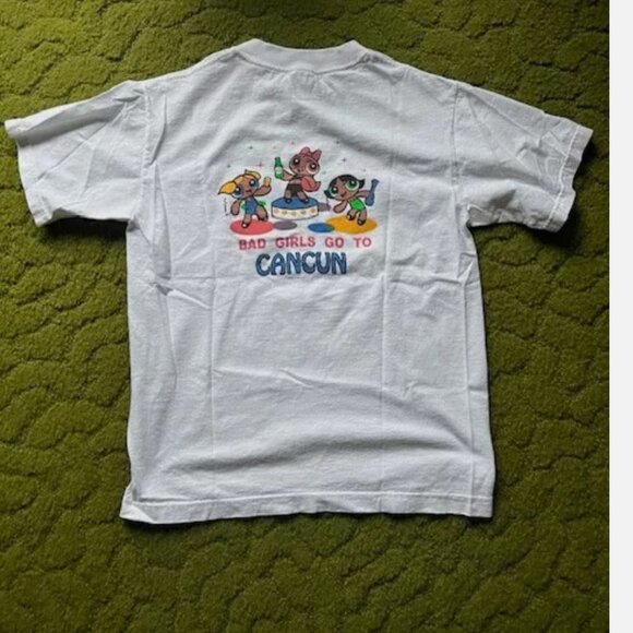Vintage Y2k Powerpuff Girls Good Girls Go To Heaven Cancun T-shirt - Picture 3 of 3